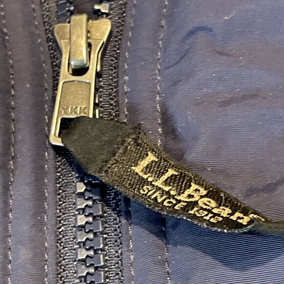 LL Bean Warm Up Jacket Men's Large Tall Navy Nylon Fleece Lined Full Zip Outdoor - Picture 5 of 11